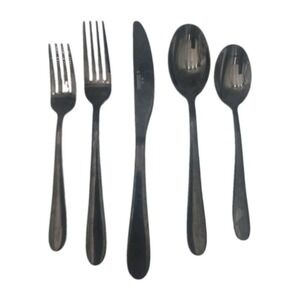 Cambridge Silversmiths Byram Black  Stainless Steel Cutlery 16 Piece Set